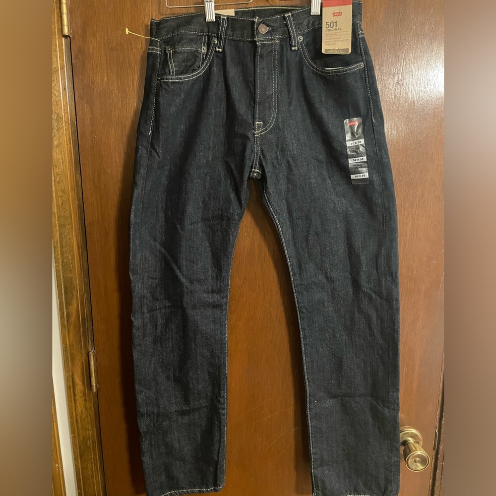 Levi’s 501 Original 30 x 30 Dark wash Button fly Cotton Denim NWT